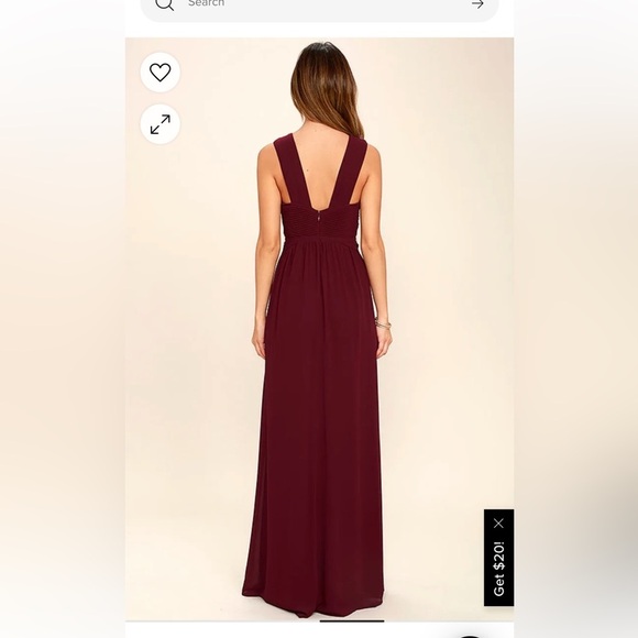 DAZZLING DECADENCE BURGUNDY MAXI DRESS LULUS - Picture 4 of 9